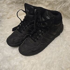 Adidas Black High-Top Sneakers with Suede Finish